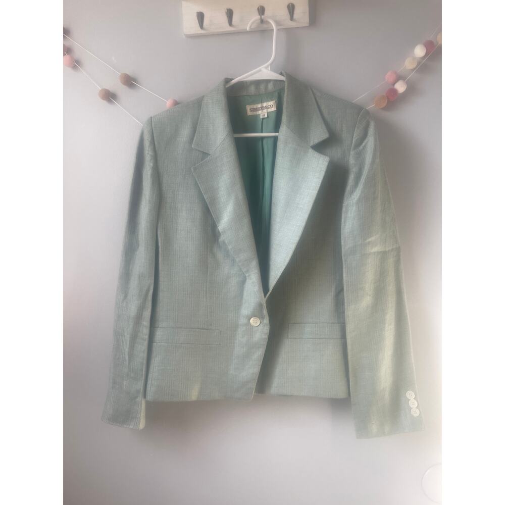Streets & Co Vintage Classic Light Green Suit Jacket Blazer